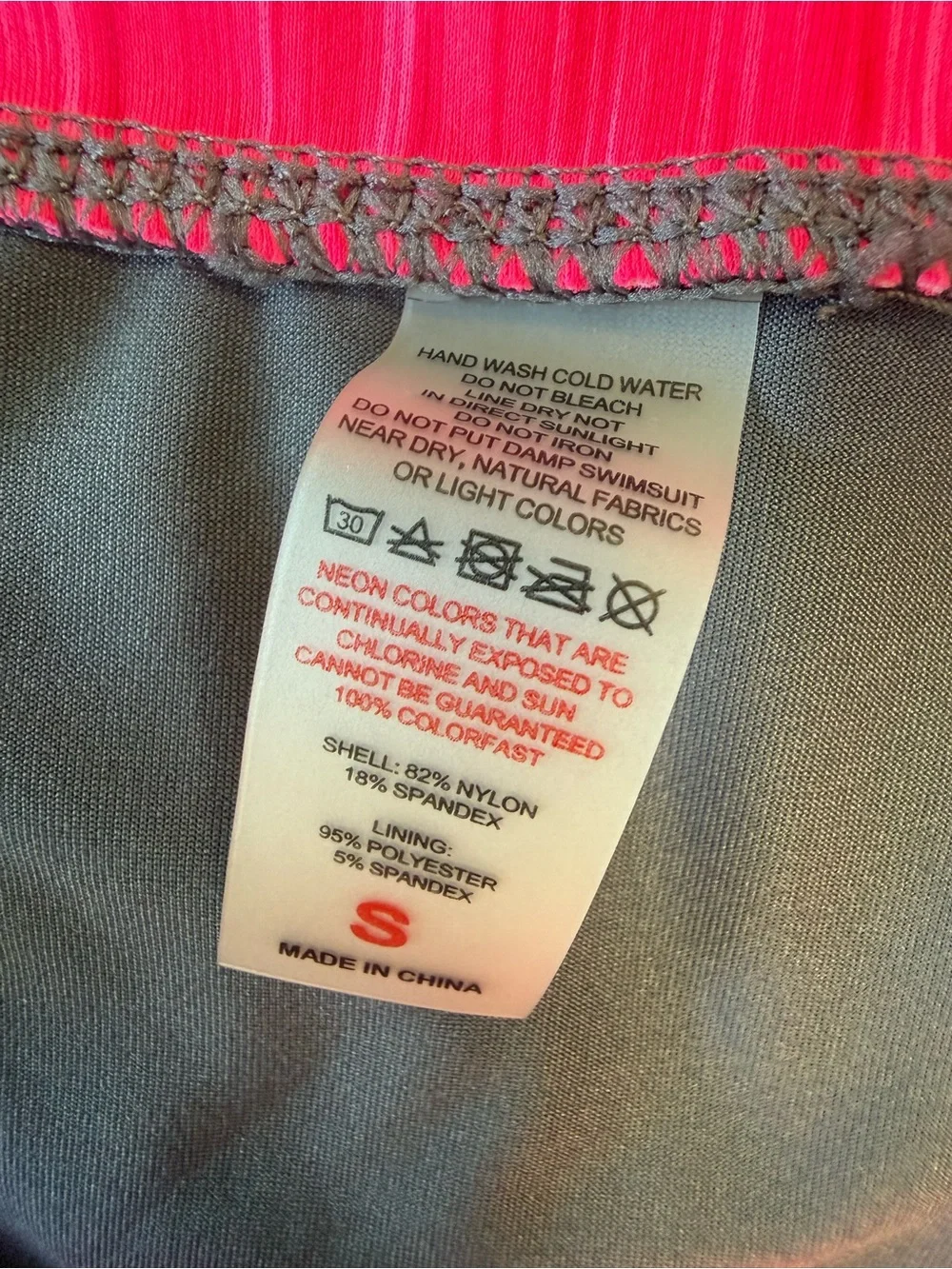 Hot Pink andGray Tankini Set with Skirt size Small